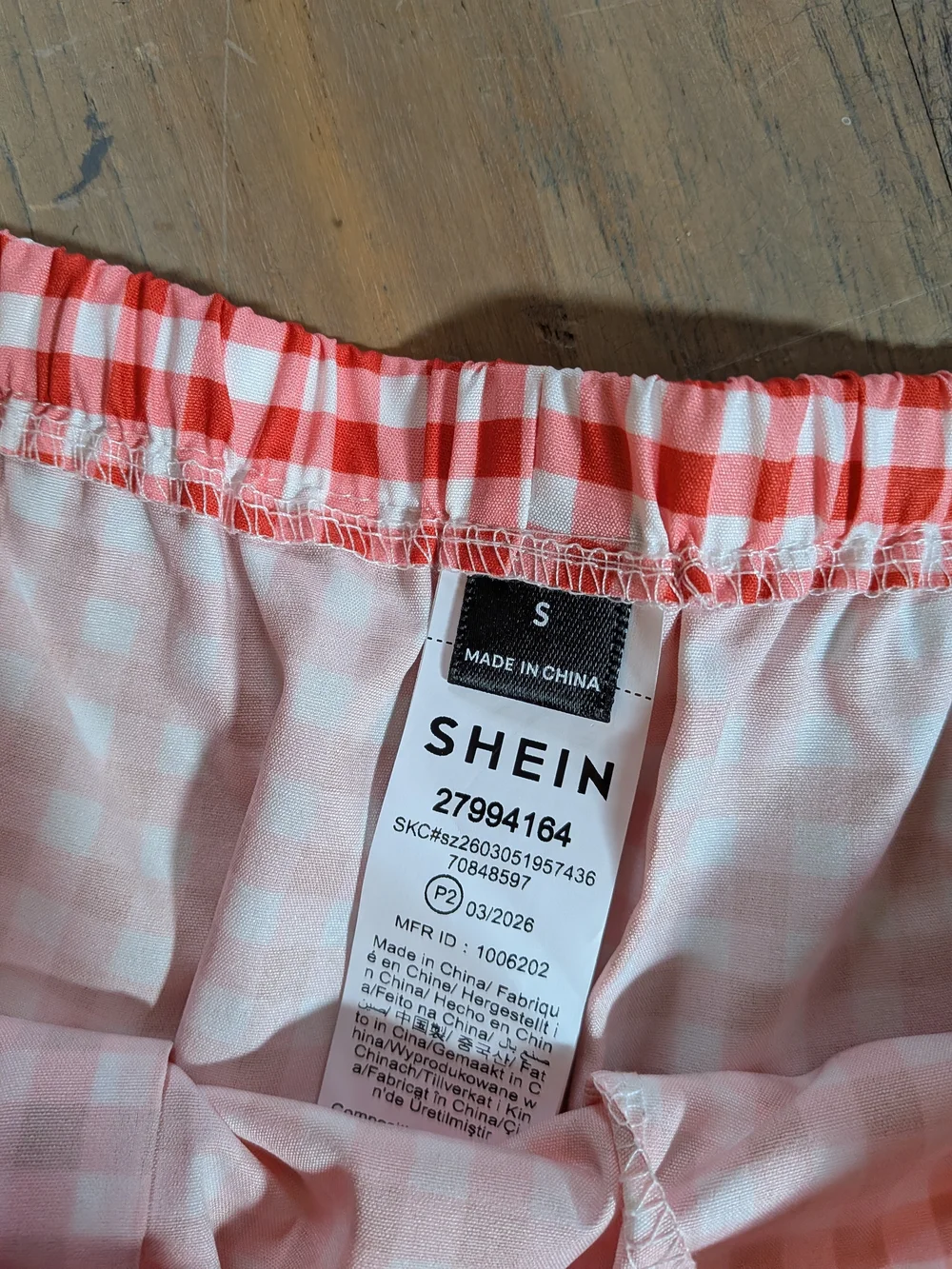 ✨5 For $25 SHEIN Red Gingham Athletic Lounge Shorts - Picture 3 of 3